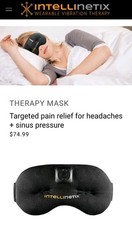 Intellinetix Noszona maska do terapii wibracyjnej na ból głowy i ulgę w zatokach