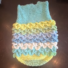 Handmade Crocheted Multicolor Baby Cocoon