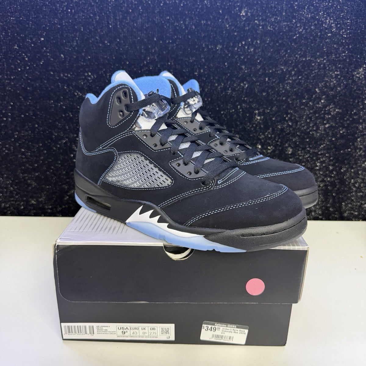 Air Jordan 5 Retro 2026 Black University Blue Size 9.5 (new) | eBay