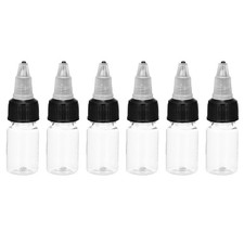 6Pcs 0.3oz/8ml Squeeze Bottles Clear Dispensing Bottles with Cap