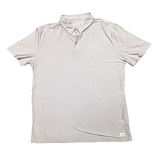 Vuori Strato Tech Polo Shirt Mens Large Gray Short Sleeve Stretch Athletic V188