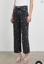 Rails Getty Crop Wide Leg Jeans - Ash Floral - Size 27 - NWT