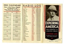 Exploring America Conoco & Carveth Wells Radios Truthful Liar Station Log 1933