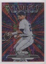 2022 Panini Prizm Fearless Red Donut Circle Prizm 4/99 Javier Baez #FL-3 9o3