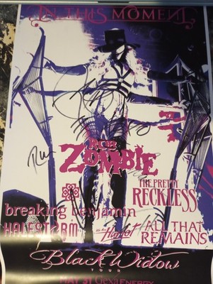 IN THIS MOMENT Signed Concert Poster VIP MARIA BRINK Full Band