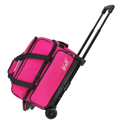WOLT | Double Roller 2 Ball Bowling Bag with Separate Shoe Compartment, Large Ca