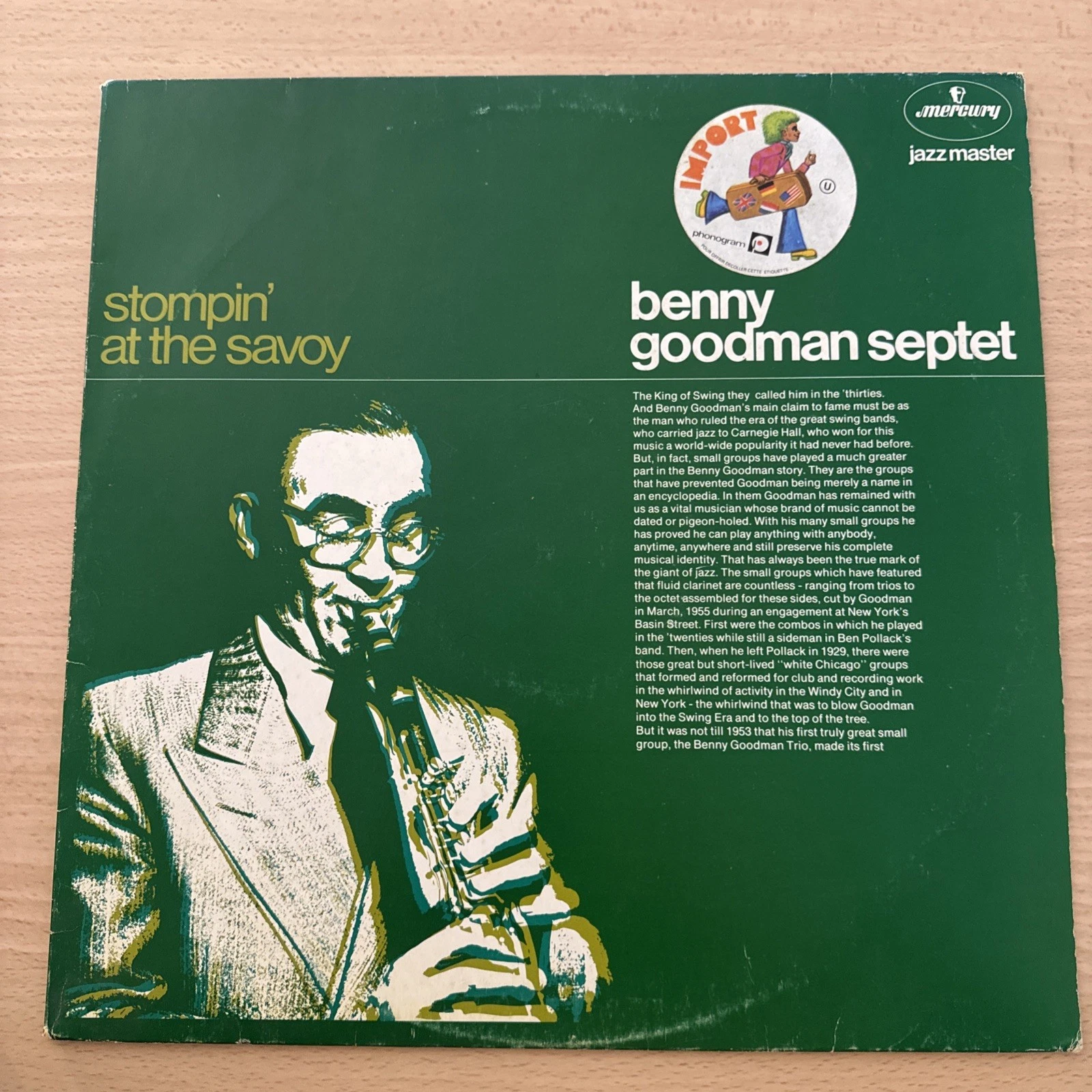 Vinyle 33 T 33 Tours Jazz Stompin’ at the savoy Benny Goodman Stereo 6433 551
