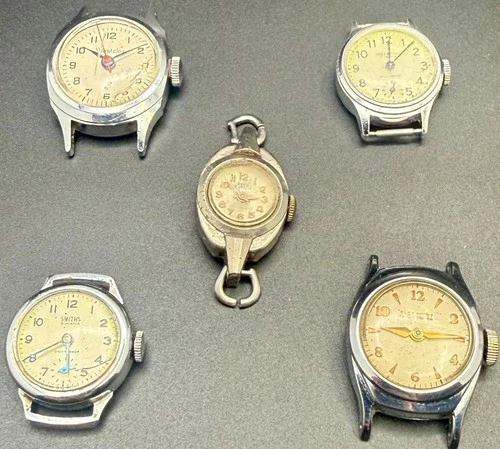 Vintage Ladies Watches – Smiths Timex Ingersoll Etc. – 5 Watch Project Bundle