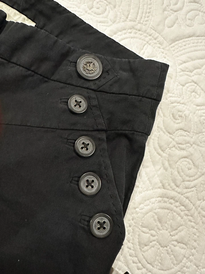 Pantalones Elevenses para mujer Y2K únicos cintura baja talla 0 mezcla de algodón y lino Foto 3 de 4