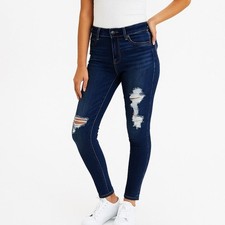 American Eagle Womens High Rise Jegging Skinny Jeans Distressed 4S