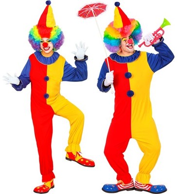 Widmann Clown (Overalls, Hat) (L) Different Colors