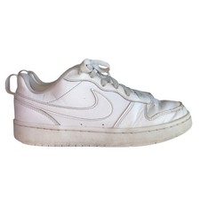 Nike Court Borough Low 2 White Leather Sneakers Kids Size 6.5Y BQ5448 100