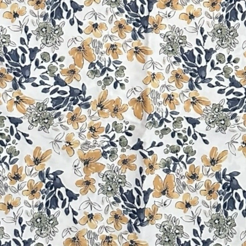 Par de fundas de almohada de umbral estándar azul dorado verde blanco floral Cottagecore Foto 2 de 4