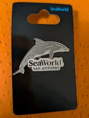 Seaworld Glitter San Antonio Dolphin Pin