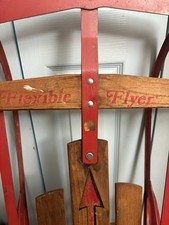Vintage Flexible Flyer Wooden Snow Sled   Classic Winter ...