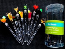 Vintage Pier 1 Imports Appetizer Cocktail Picks Plastic Set of 10 NOS