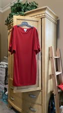 Vintage Donna Morgan Red Shift Dress Size 12