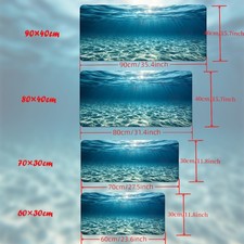 40 90cm1pc Underwater pattern Printed Pad for Desk, Multi Functional XXL Mousepa