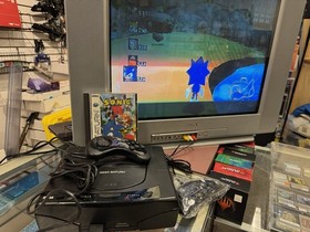 Sega Saturn Complete Console Bundle Two Controls & Sonic R & Virtual cop Tested