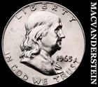 1963-D Franklin Half Dollar-Choice Gem BU Splotchy No Reserve #G8621