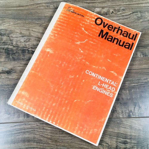 Continental L-Head Engine Motor Service Repair Instruction Operators Manual