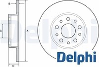 2X Bremsscheibe Delphi BG4655C 2 Bremsscheiben Hinterachse Hinten FüR Fiat
