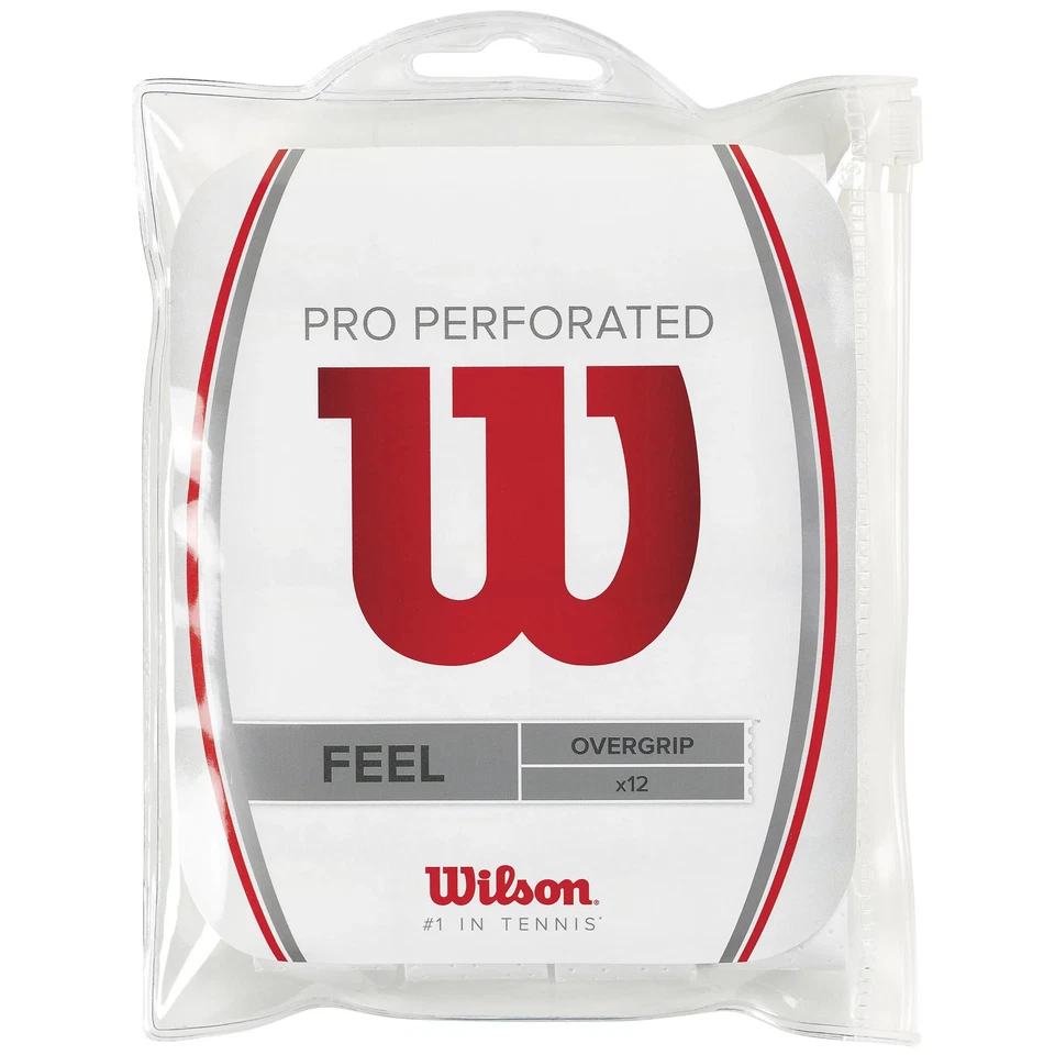 Wilson Pro Overgrip Perforated 12er Pack Tennisovergrip weiß - Bild 1 von 1