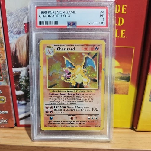 1999 Pokemon Base Set Holo Charizard #4 PSA 1