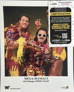 Brutus Beefcake & Jimmy Hart WWF Signed Autograph Auto 8x10 Photo JSA