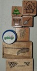 Huge Stampin Up Rubber Stamp Lot Vintage Wood Block Wheels Handle Craft Ink — photo 8