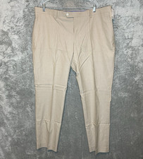 Tommy Hilfiger Men Hall Modern Fit Stretch TH Flex Flat Front Tan Pant 40/42/44