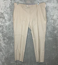 Tommy Hilfiger Men Hall Modern Fit Stretch TH Flex Flat Front Tan Pant 40/42/44