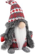 Gnome Christmas Decorations - Holiday Plush Gnome Figurine Stuffed Dwarf Adorabl