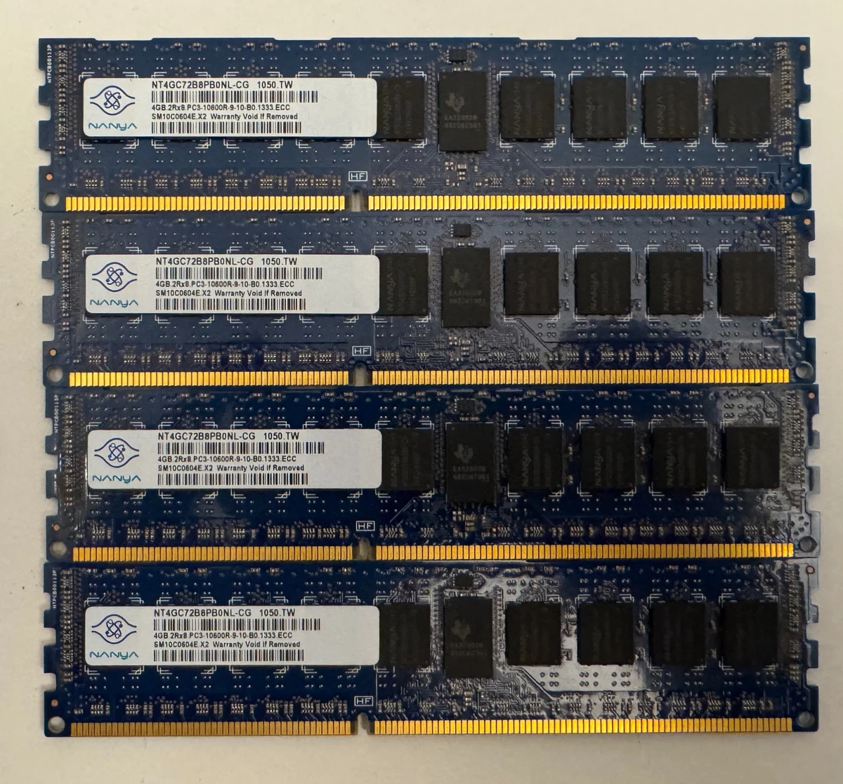 Nanya PC3-10600 (DDR3-1333) Bus Speed Computer RAM 4 Modules for
