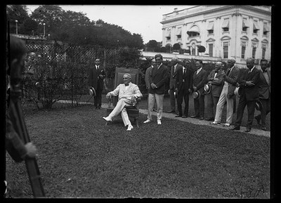 Washington D.C. Warren Harding White House 1921-1923 Portrait Garden Scene