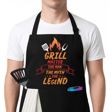 FUNNYUNCLE Funny BBQ Grilling Kitchen Cooking Chef Aprons for Men Fathers Day...