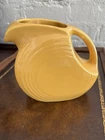 Vintage Homer Laughlin FIESTA WARE  Original Yellow Disc Water  Juice Pitcher 6”