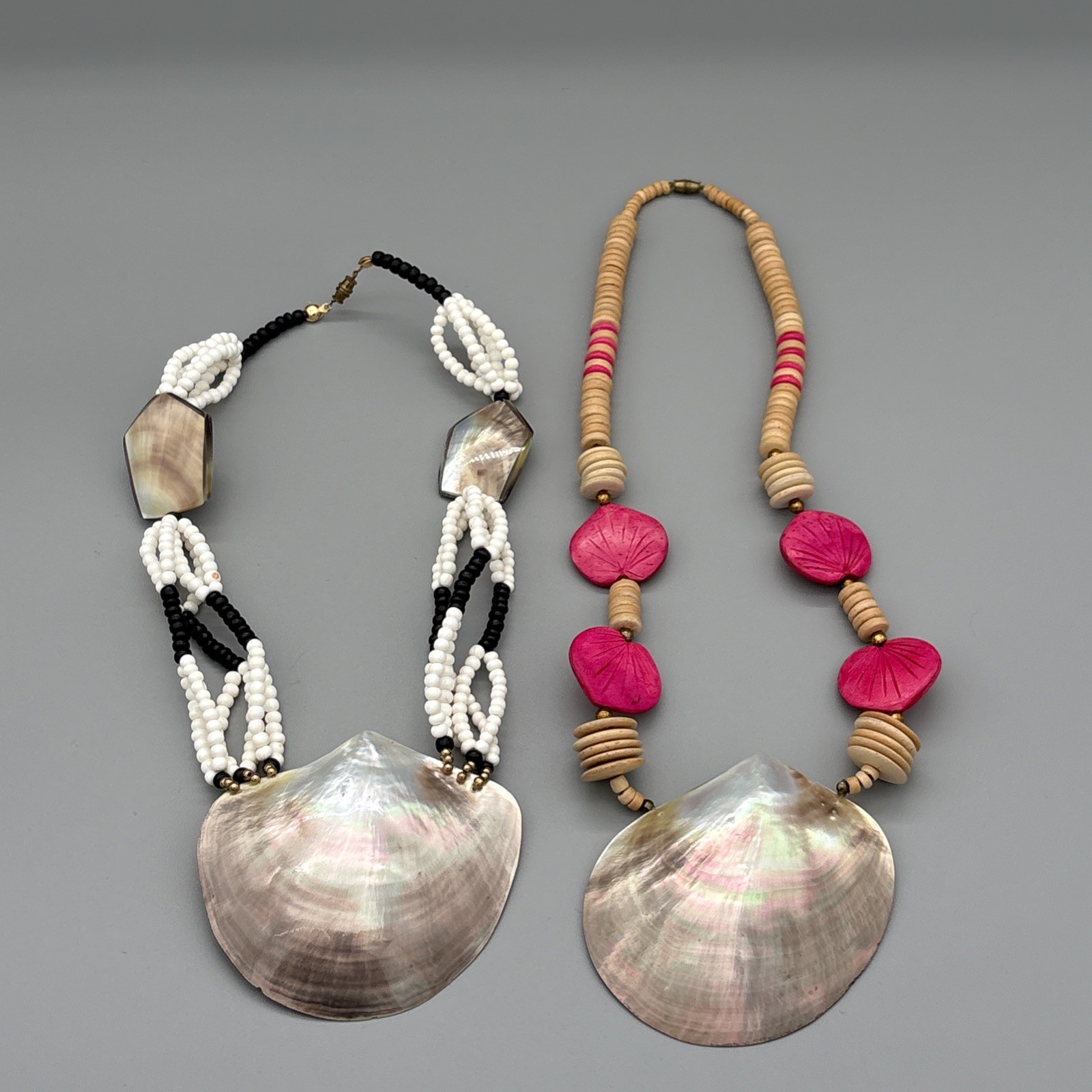 Abalone Shell Gemstone Handmade Big Statement Nec… - image 3