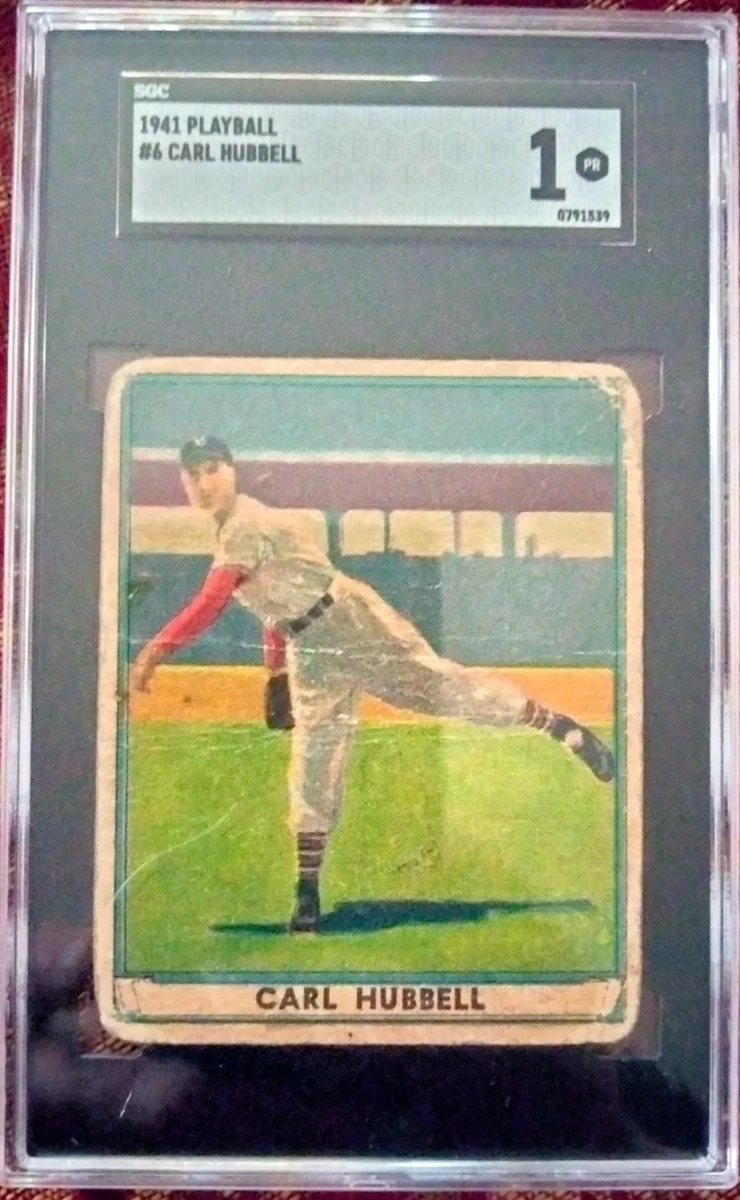 カール・ハッベル　直筆サイン入りポストカード Carl Hubbell 原版棒球体育交易卡和配件| eBay