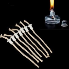 7 Ceramic Holders for torch Wine bottle oil lamp W/ COTTON Kerosene Wick