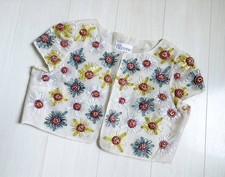 Excellent condition rare RED VALENTINO jacket flower tape decoration hook button