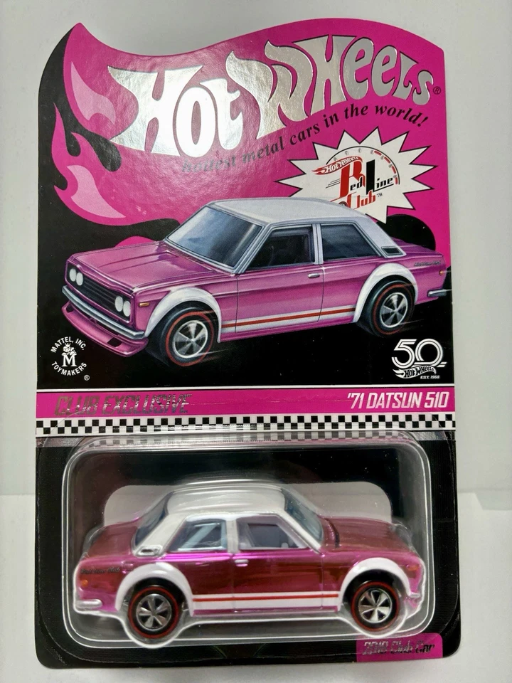 Hot Wheels 71 Datsun 510 Bluebird Pink 2018 RLC Nationals Convention 4806/5000 - Image 2 of 4