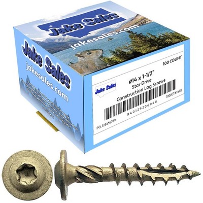 Jake Sales #14 x 1-1/2'' Construction Lag Screw x - 100 SCREW COUNT 