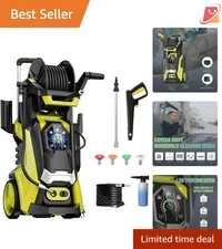 Electric Pressure Washer 5000PSI Touch Screen Nozzles Foam Cannon Cleanup