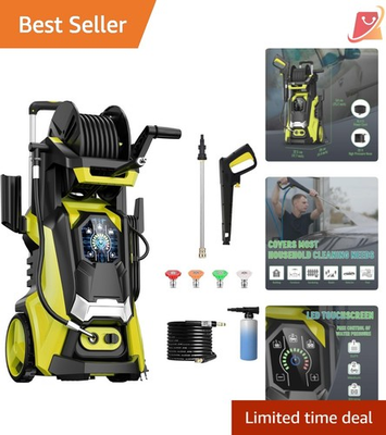 #ad Electric Pressure Washer 5000PSI Touch Screen Nozzles Foam Cannon Cleanup $230.97