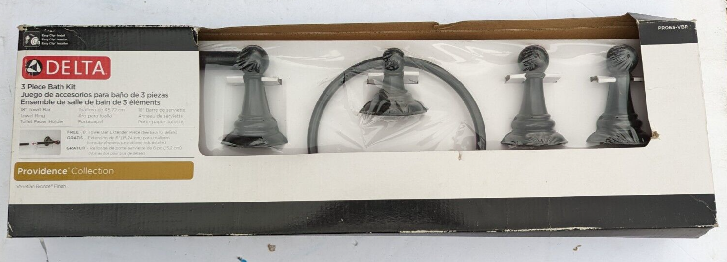 Delta 3Piece Providence Bronze Decorative Bathroom Hardware