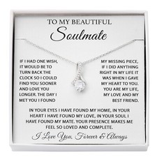 To My Soulmate Necklace, Gift For Girlfriend Wife, Birthday Gifts Christmas Gift