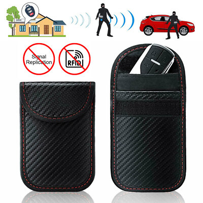 Faraday Key Fob Protector Bags Car Key Signal Blocker RFID Faraday Cage Pouch