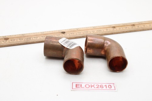 (2) 3/4" Copper 90° Street Elbow Sweat Fitting