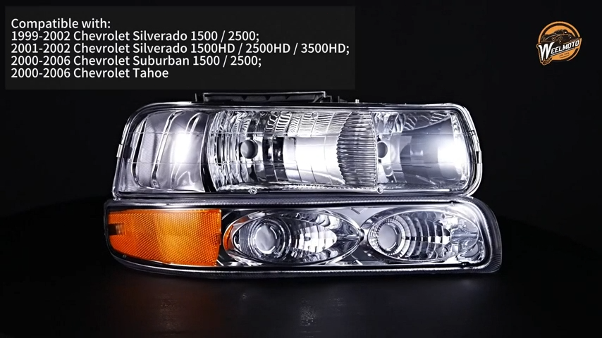 Par De Faros Delanteros Ahumados Y Parachoques Para Chevy Silverado 00-06, Tahoe 99-02, Estilo Negro Smoke